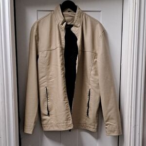 Men's Tan Pleather Jacket